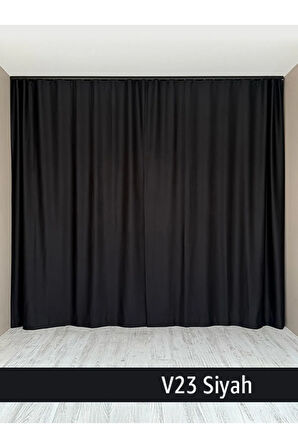Donatti Siyah Star Blackout Pilesiz Tek Kanat Fon Perde