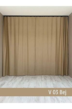 Donatti Bej Star Blackout Pilesiz Tek Kanat Fon Perde