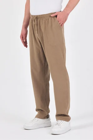 Erkek Rahat Kesim Keten Pantolon Lastikli Bel Yazlık Pijama Pantolon 5 Renk