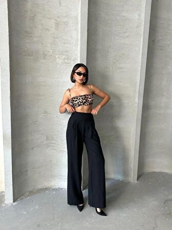 Kadın Keten Pileli Pantolon