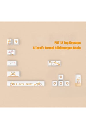 PBT Süblimasyonlu Ek Klavye Tuş Takımı Mekanik Klavye Yüksek Derecede Özelleştirilmiş 12 tuş