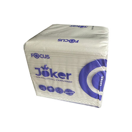 Focus Joker Masaüstü Tek Çek V Katlama Kağıt Dispenser Peçete - 2 Kat - 250 Adetlik 10 Paket