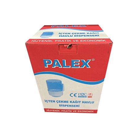 Palex İçten Çekme Cimri Kağıt Havlu Dispenseri Aparatı - Şeffaf Mavi - Plastik