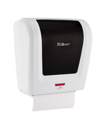 Flosoft F047 Sensörlü Fotoselli Hareketli Rulo Kağıt Havlu Dispanseri Makinesi - 21 Cm. - Beyaz 