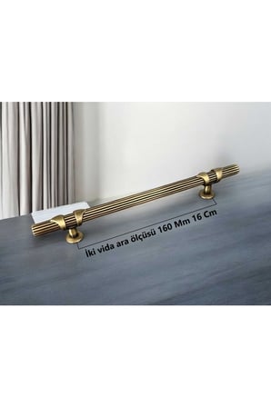 Emir Mat Antik Sarı Mobilya Tv Ünitesi Dolap Mutfak Çekmece Kulpu 160 Mm 16 Cm 1 Adet