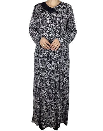 KADIN DESENLİ OSKAR KUMAŞ KULPLU ELBİSE