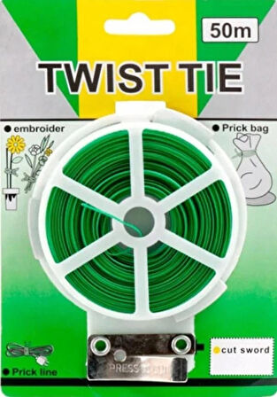 Çok Amaçlı Kendinden Makaslı Fide Ve Bitki Bağlama Teli - 50m