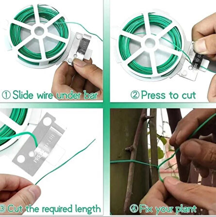 Çok Amaçlı Kendinden Makaslı Fide Ve Bitki Bağlama Teli - 50m