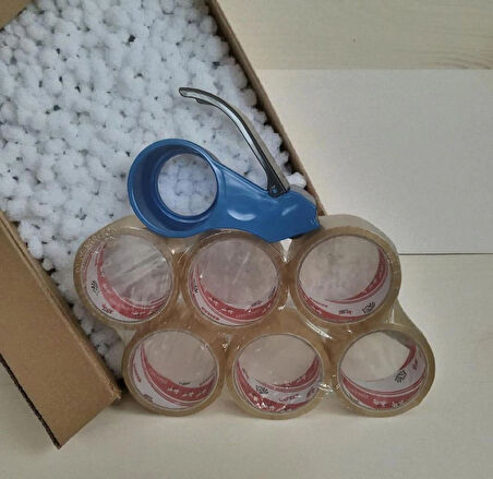 Koli Bantlama Makinesi + 6 Koli Bandı MAVİ RENK