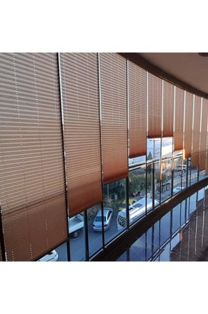 Antrasit Plise Katlanır Cam Balkon Perdesi - Ofis Perdesi - Mutfak Perdesi - Salon Perdesi -