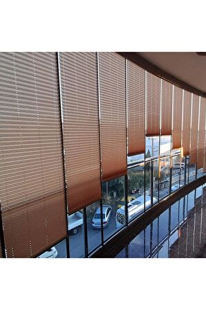 Antrasit Plise Katlanır Cam Balkon Perdesi - Ofis Perdesi - Mutfak Perdesi - Salon Perdesi -