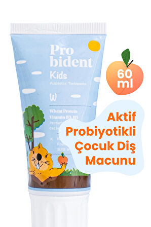 Probident Doğal Şeftali Aromalı Aktif Probiyotikli Çürük Önleyici Buğday Protein Peptidli Diş Macunu