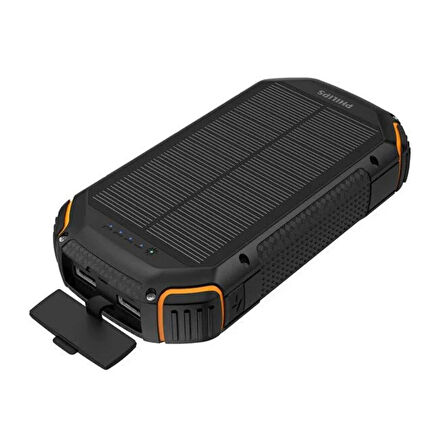 Philips 10.000 mAh Powerbank Solar 2x USB - TypeC - Micro USB Giriş Çıkış