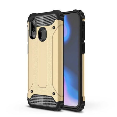 Xiaomi Redmi 7 ile uyumlu Çİft Katman Koruyucu Crash Military Tank Kılıf - Gold
