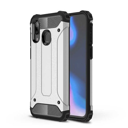 Xiaomi Redmi 7 ile uyumlu Çİft Katman Koruyucu Crash Military Tank Kılıf - Gri