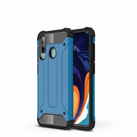 Samsung Galaxy A20S ile uyumlu Çİft Katman Koruyucu Crash Military Tank Kılıf - Mavi