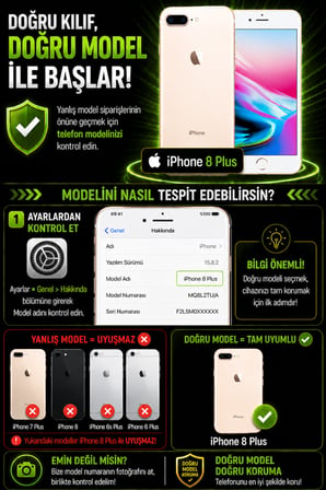 Apple iPhone 8 Plus Uyumlu Kılıf Sürgülü Kamera Korumalı Mat Lensi Telefon Kılıfı - Koyu Yeşil
