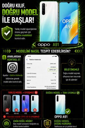 Oppo A91 Uyumlu Kılıf Sürgülü Kamera Korumalı Mat Lensi Telefon Kılıfı - Kırmızı