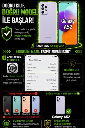 Samsung Galaxy A52 Uyumlu Kılıf Sürgülü Kamera Korumalı Mat Lensi Telefon Kılıfı - Lila