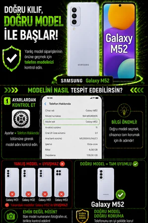 Samsung Galaxy M52 Uyumlu Kılıf Sürgülü Kamera Korumalı Mat Lensi Telefon Kılıfı - Koyu Yeşil