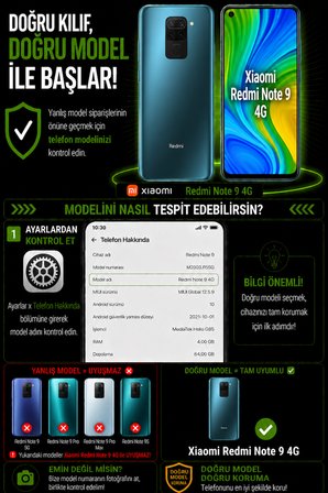 Xiaomi Redmi Note 9 4G Uyumlu Kılıf Sürgülü Kamera Korumalı Mat Lensi Telefon Kılıfı - Koyu Yeşil