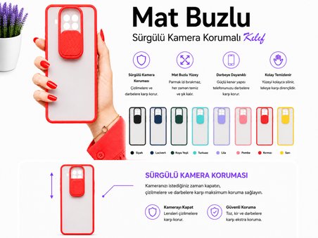 Xiaomi Redmi Note 9 Pro 5G Uyumlu Kılıf Sürgülü Kamera Korumalı Mat Lensi Telefon Kılıfı - Sarı