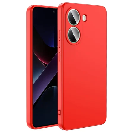 Xiaomi Poco X7 Pro uyumlu Kılıf İçi Kadife Koruyucu Mara Lansman Kapak - T36824 - Kırmızı