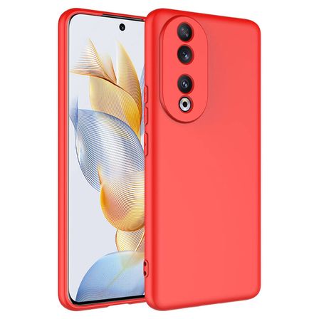 Honor 90 uyumlu Kılıf İçi Kadife Koruyucu Mara Lansman Kapak - T28887 - Kırmızı