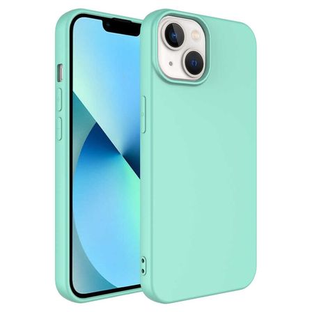 Apple iPhone 14 Plus uyumlu Kılıf İçi Kadife Koruyucu Mara Lansman Kapak - T23840 - Açık Yeşil