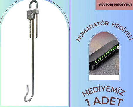 Direksiyon Kilidi ve Yanında Numratör Hediyeli Direksiyon Kilidi Tüm Araçlar İçin Uyumludur 