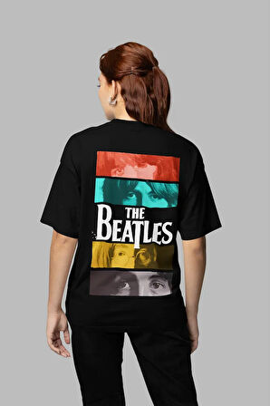The Beatles Baskılı Unisex Oversize Müzik Grubu Tişört