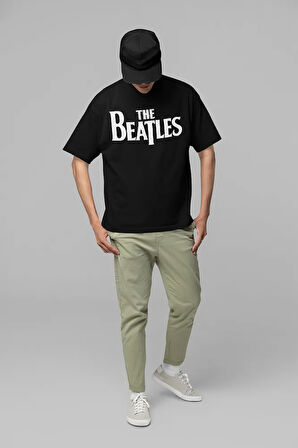 The Beatles Baskılı Unisex Oversize Müzik Grubu Tişört