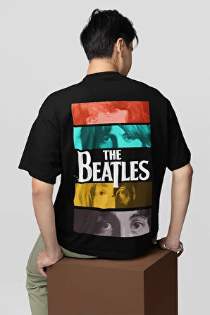 The Beatles Baskılı Unisex Oversize Müzik Grubu Tişört