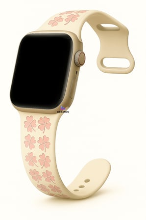 Apple Watch 10 42mm 5 6 7 8 9 Se Uyumlu 38 40 41mm Uyumlu Kiraz Desenli Silikon Kordon