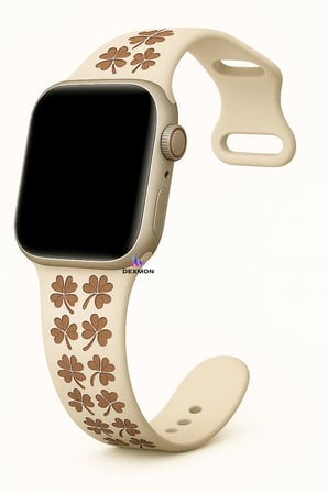 Apple Watch 10 42mm 5 6 7 8 9 Se Uyumlu 38 40 41mm Uyumlu Kiraz Desenli Silikon Kordon