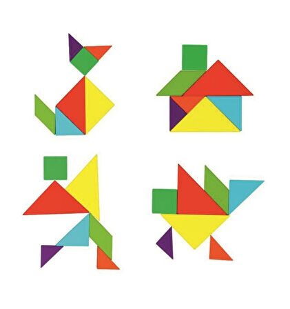 Mıknatıslı Tangram Kitabı Puzzle Yapboz