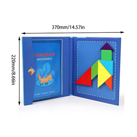 Mıknatıslı Tangram Kitabı Puzzle Yapboz