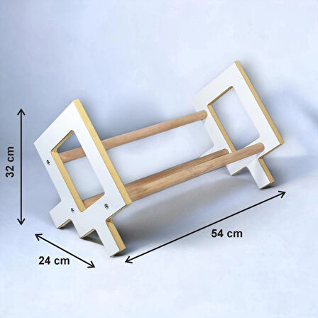 Masaüstü Kitaplık Ahşap Kitap Rafı Organizer Düzenleyici Mdf Kitaplık Çocuk Kitaplığı 50cm