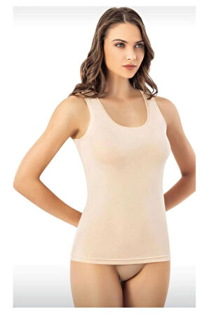 kit iç giyim KOTA 6003 Tekli Modal - Pamuk Kalın Askılı Kadın Atlet