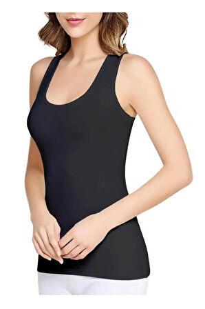 Tutku 136 4'lü RİBANA %100 Pamuk Penye Kalın Askılı Kadın Atlet