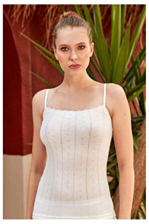 Berrak 8050 Tekli %100 Pamuk İnce Askılı Kadın Atlet