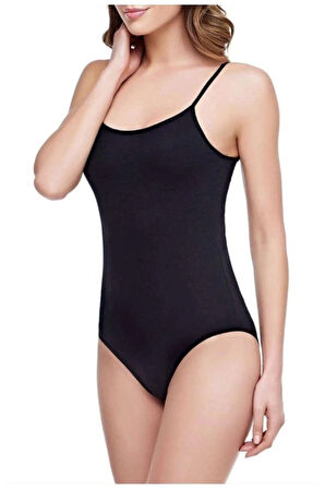 Tutku Tekli İnce Askılı Çıtçıtlı (Kancalı) Kadın Body - Atlet