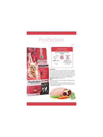 PREMİUM TAVUKLU NARLI HAVUÇLU YAVRU KEDİ MAMASI 10 KG