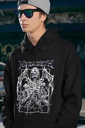 Megadeth Baskılı Unisex Oversize Rock Metal Hoodie
