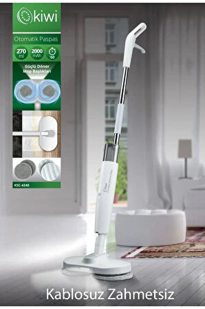 Kovalı Şarjlı Yüzey Temizleyici Paspas