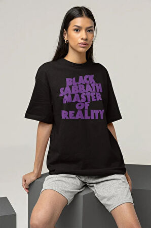 Black Sabbath Master Of Reality Yazılı Unisex Oversize Müzik Grubu Tişört