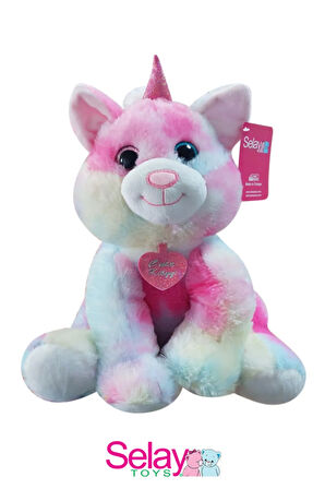 Peluş Unicorn Boynuzlu Pony Peluş Unıcorn Oyuncak Kedi 30 Cm 1177