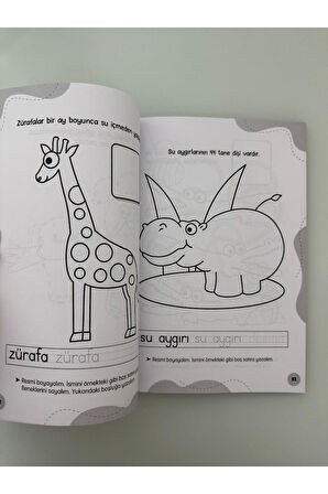 Eğlenceli Hayvanlar Etkinlikli Boyama Kitabı (1 Adet)