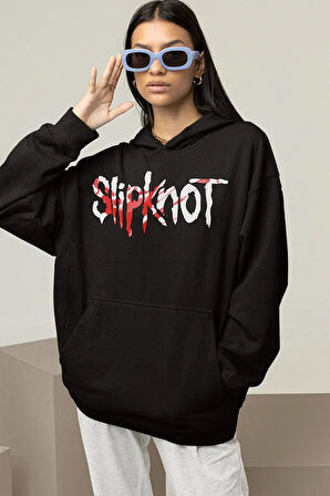 Slipknot Yazılı Unisex Oversize Rock Metal Hoodie