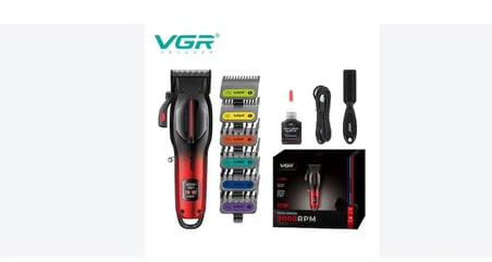 VGR V-026 Pro Saç Kesme Makinesi 9000 RPM Seramik DLC Kırmızı